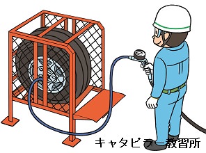 自動車用タイヤの空気充てん作業資格