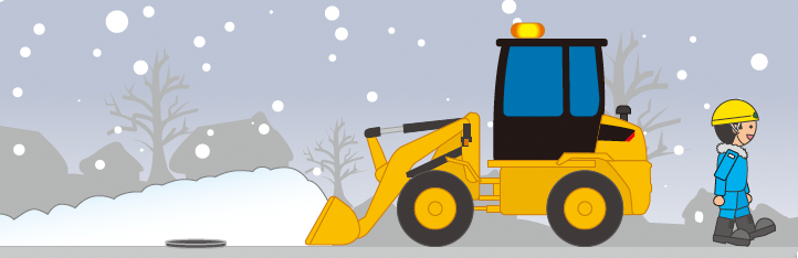 小型車両系車両での除雪